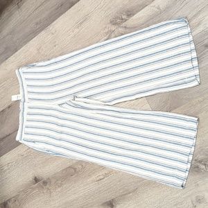 Loft Stripes Wide Leg Pants